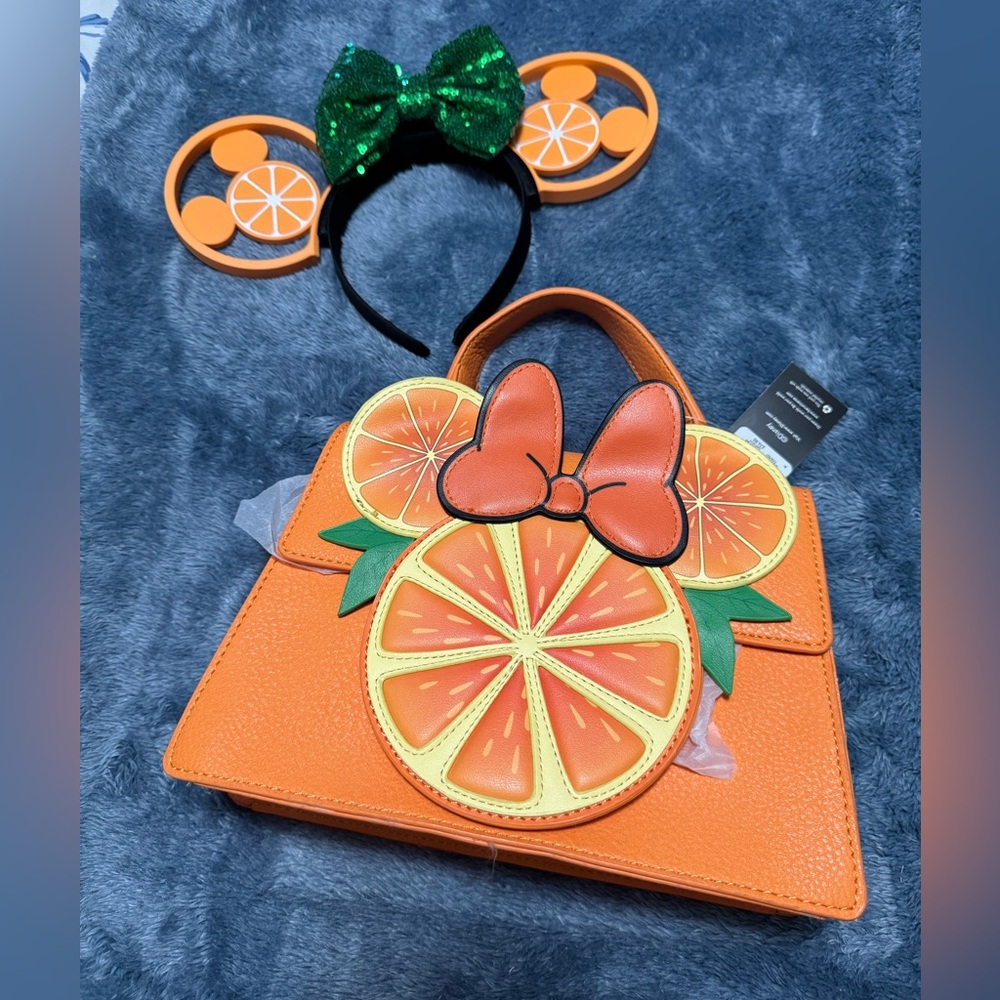 Our Universe Disney Citrus Minnie Crossbody Bag + Custom 3D Ears | BoxLunch EXC